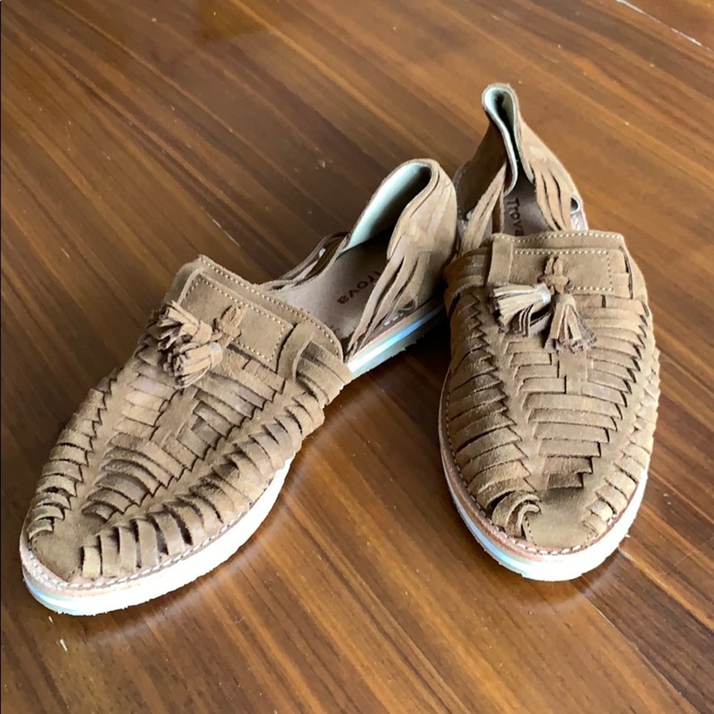 Huaraches suede sandals, Trova, never been worn!